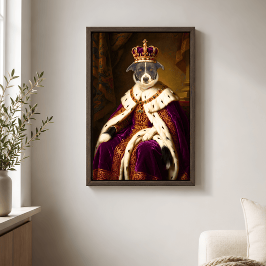 Pet Portrait - Custom Renaissance Pet Portrait Canvas | Royal Queen Dog & Cat Art from Photo
