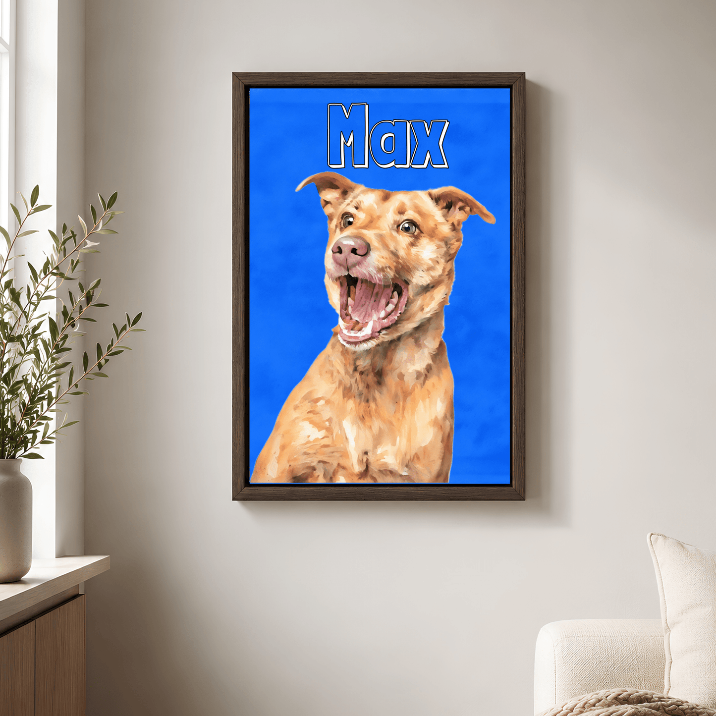 Pet Portrait - Custom Watercolor Pet Portrait Canvas from Photo | Personalized Dog & Cat Art