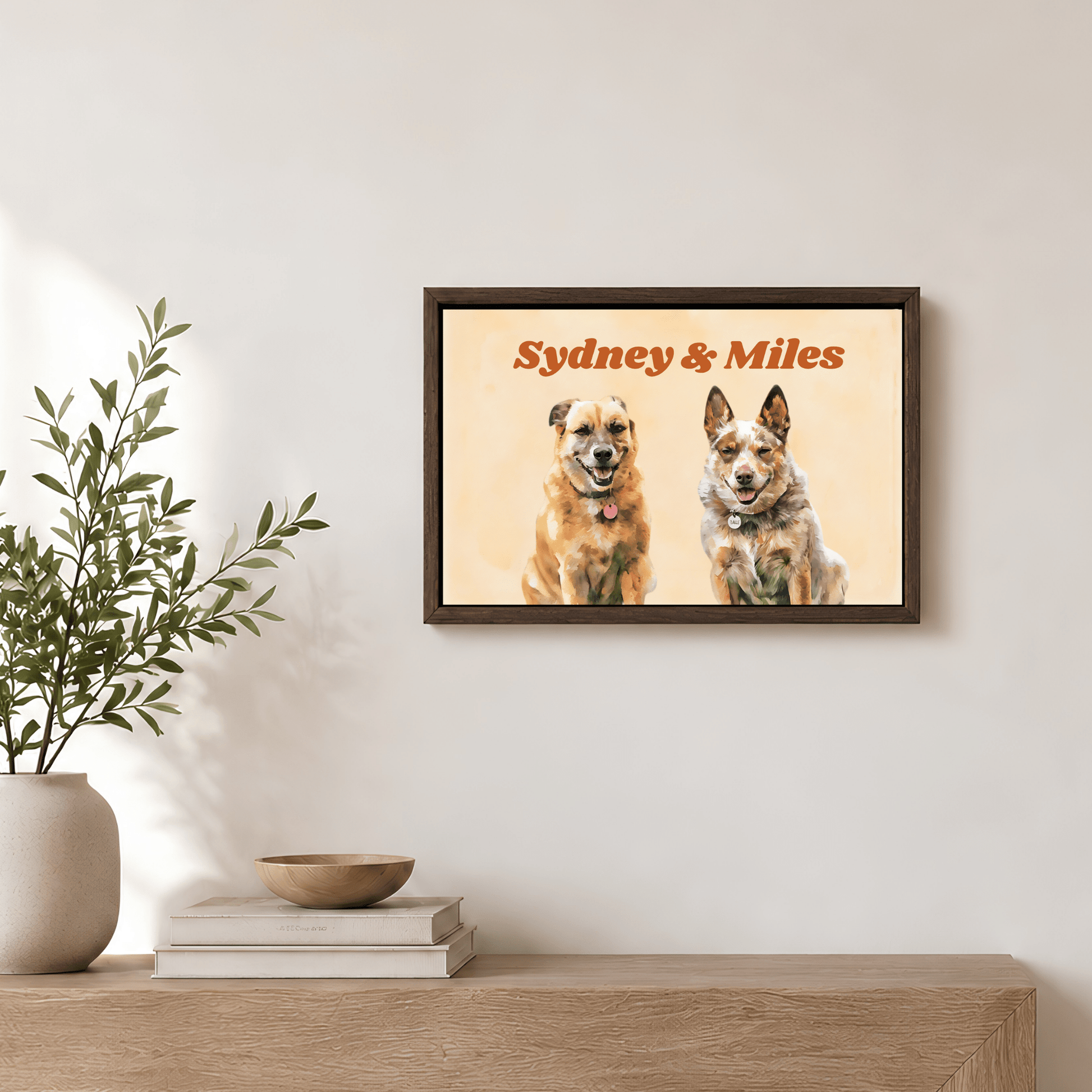 Pet Portrait - Custom Watercolor Pet Portrait Canvas from Photo | Personalized Dog & Cat Art