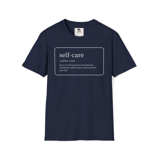 T - Shirt - Pawfurever Dog Lover T - Shirt - Cute and Funny Gift for Dog Moms, Dads, and Cat Parents (Self Care - Dogs)