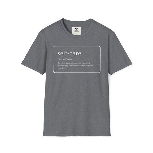 T - Shirt - Pawfurever Dog Lover T - Shirt - Cute and Funny Gift for Dog Moms, Dads, and Cat Parents (Self Care - Dogs)