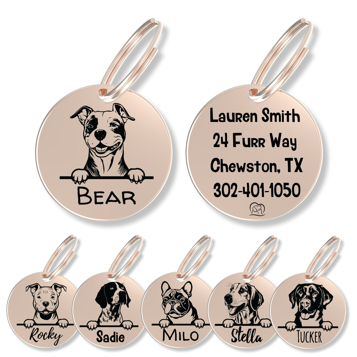 Breed Dog Tag - Personalized Breed Dog Tag (Amstaff)