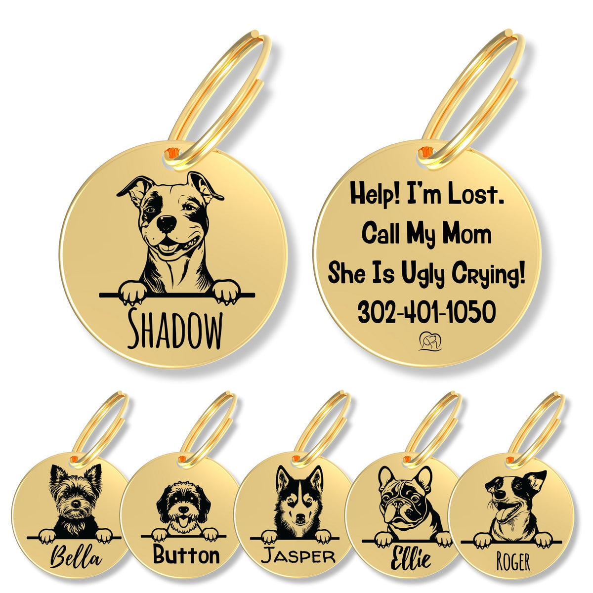 Breed Dog Tag - Personalized Breed Dog Tag (Amstaff)