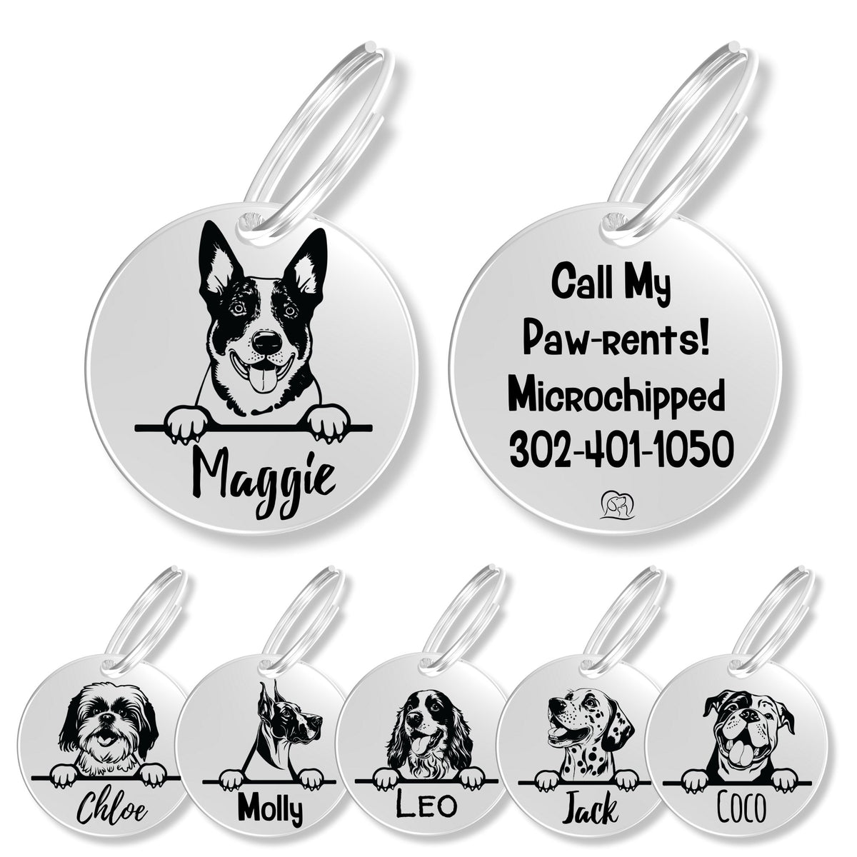 Breed Dog Tag - Personalized Breed Dog Tag (Australian Cattl)