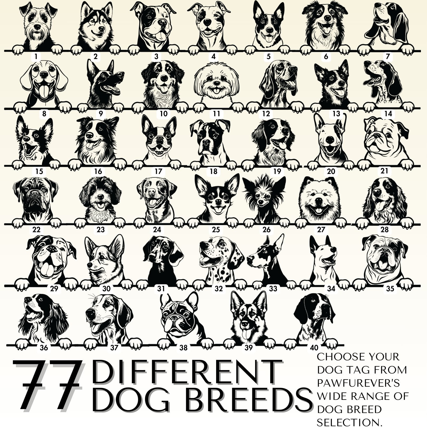 Breed Dog Tag - Personalized Breed Dog Tag (Australian Cattl)