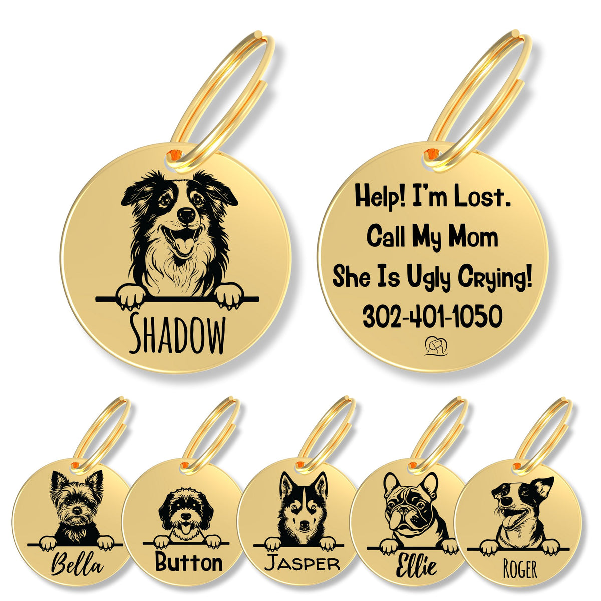 Breed Dog Tag - Personalized Breed Dog Tag (Australian Sheph)