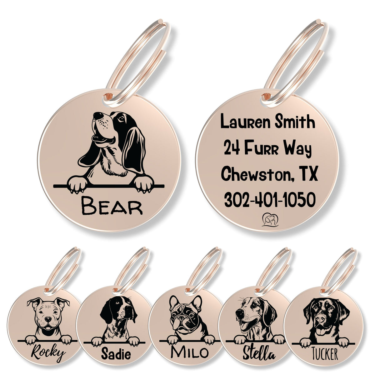 Breed Dog Tag - Personalized Breed Dog Tag (Basset Hound)
