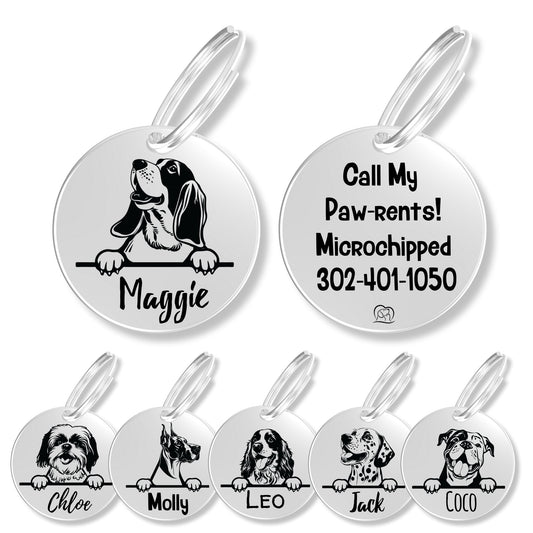 Breed Dog Tag - Personalized Breed Dog Tag (Basset Hound)