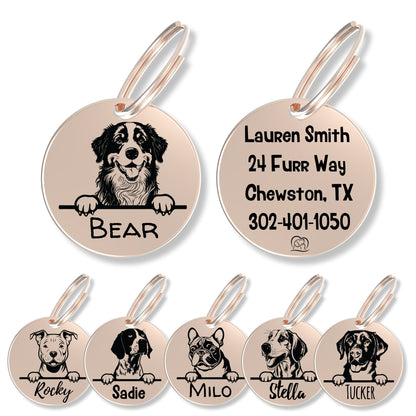 Breed Dog Tag - Personalized Breed Dog Tag (Bernese Mount)