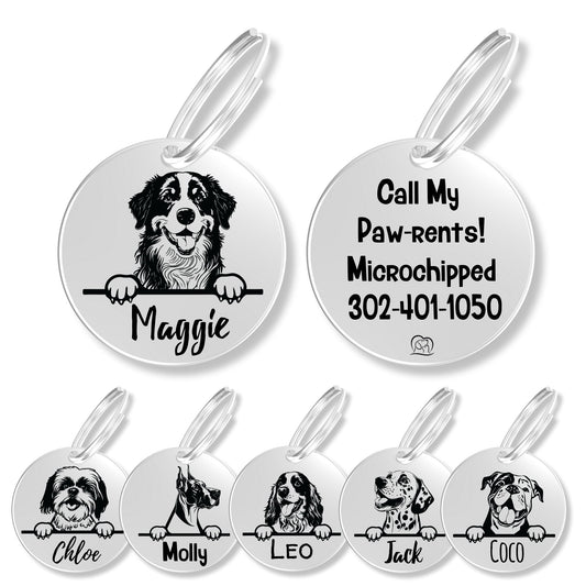 Breed Dog Tag - Personalized Breed Dog Tag (Bernese Mount)