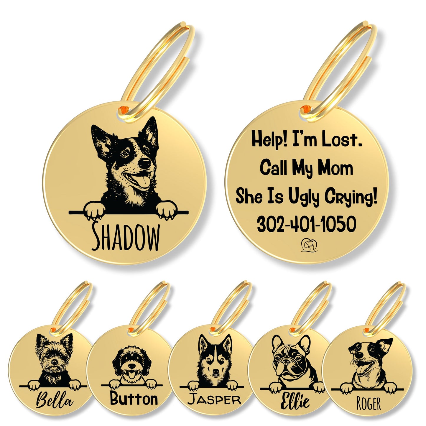 Breed Dog Tag - Personalized Breed Dog Tag (Blue Heeler)