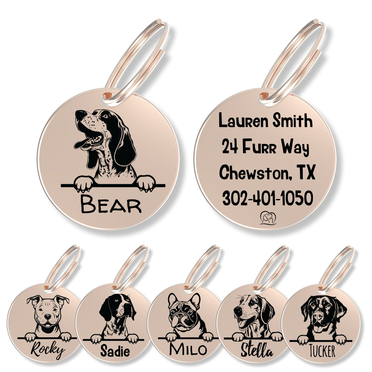 Breed Dog Tag - Personalized Breed Dog Tag (Bluetick Coonhou)