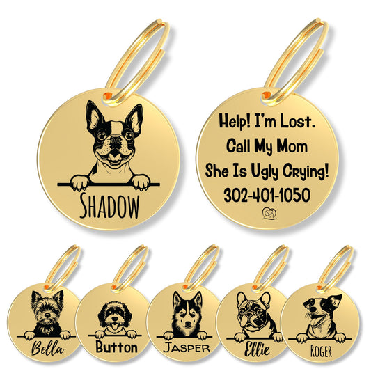 Breed Dog Tag - Personalized Breed Dog Tag (Boston Terrier)