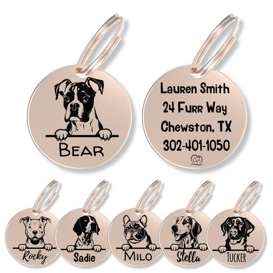 Breed Dog Tag - Personalized Breed Dog Tag (Boxer)