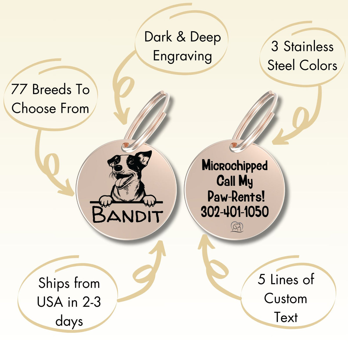 Breed Dog Tag - Personalized Breed Dog Tag (Brittany Spaniel)