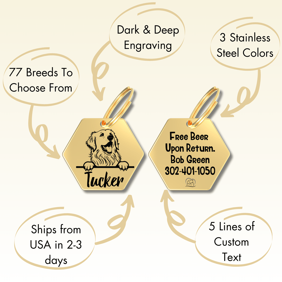 Breed Dog Tag - Personalized Breed Dog Tag (Bull Terrier)
