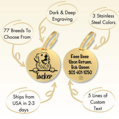 Breed Dog Tag - Personalized Breed Dog Tag (Bull Terrier)