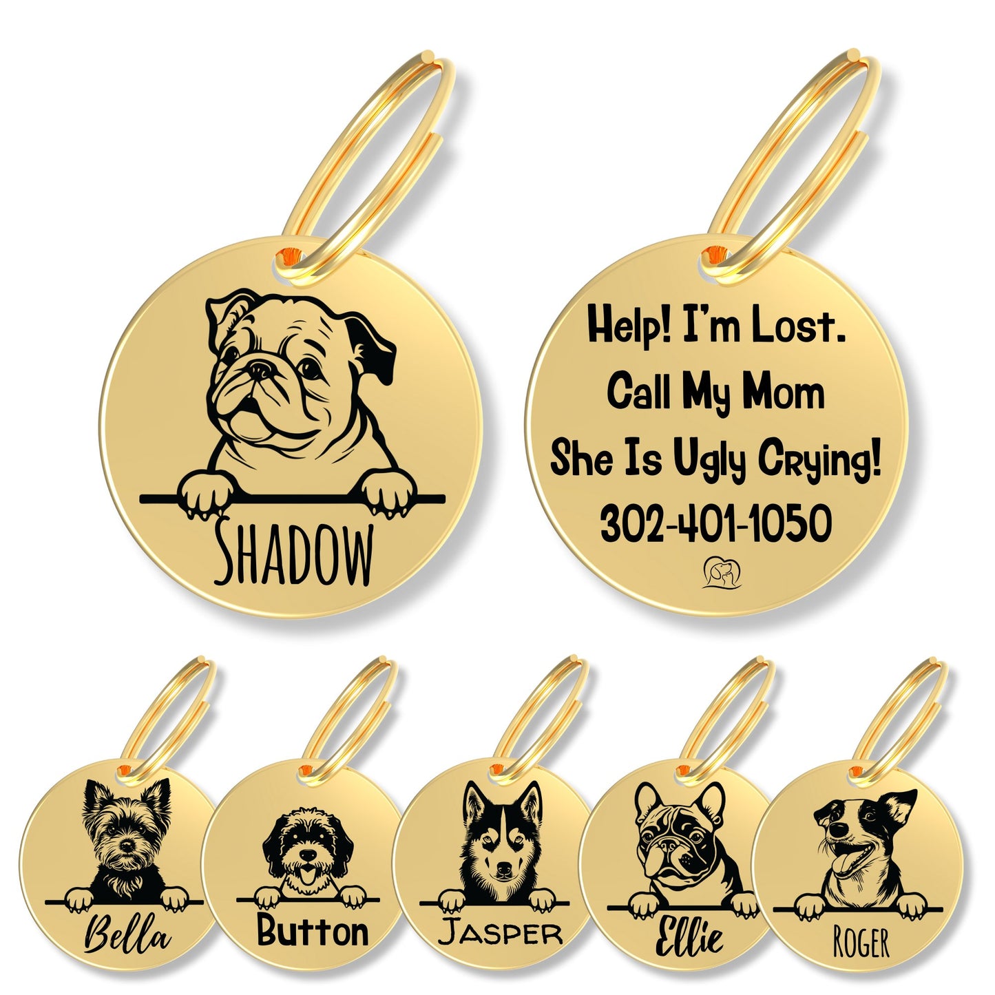 Breed Dog Tag - Personalized Breed Dog Tag (Bulldog)