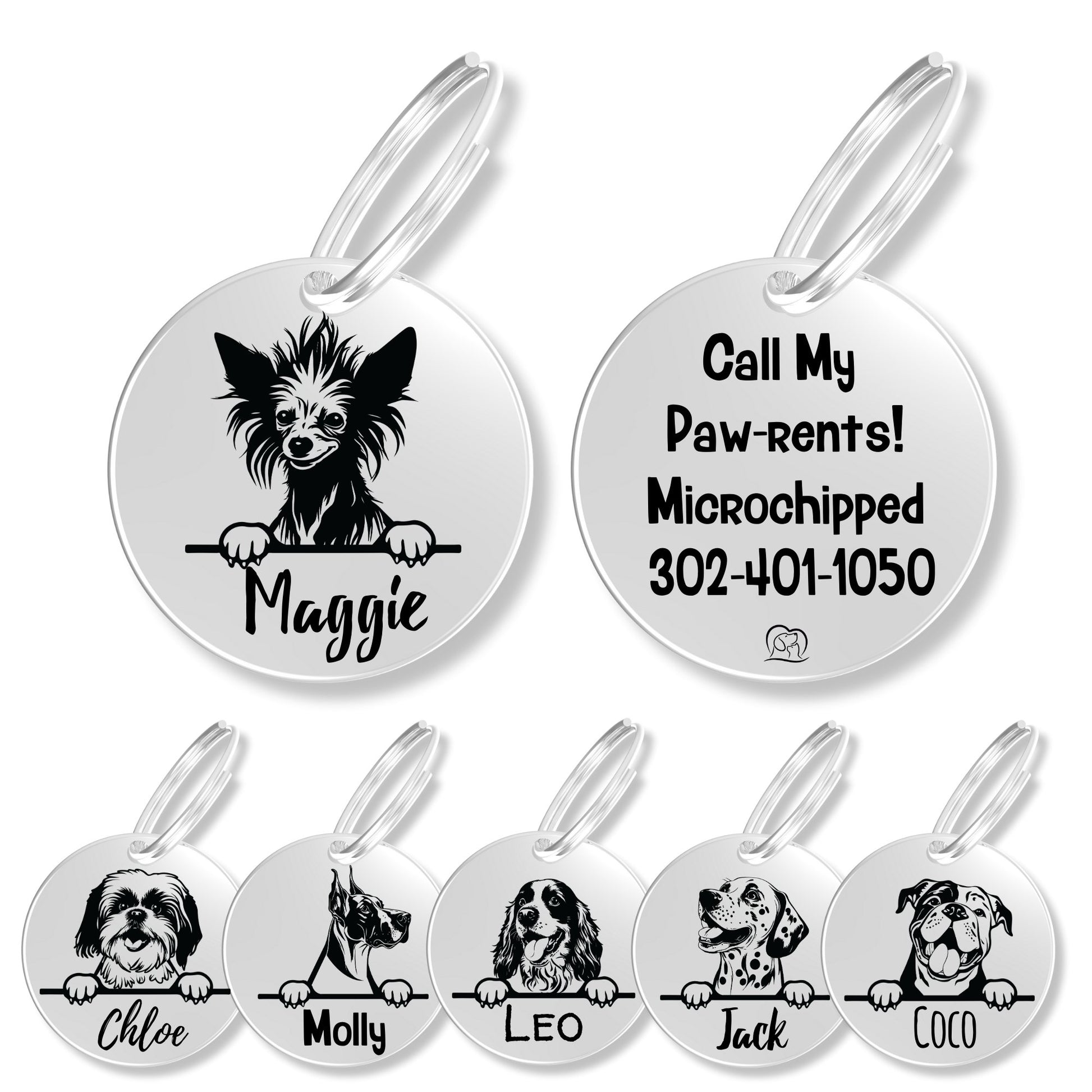 Breed Dog Tag - Personalized Breed Dog Tag (Chinese Crested)