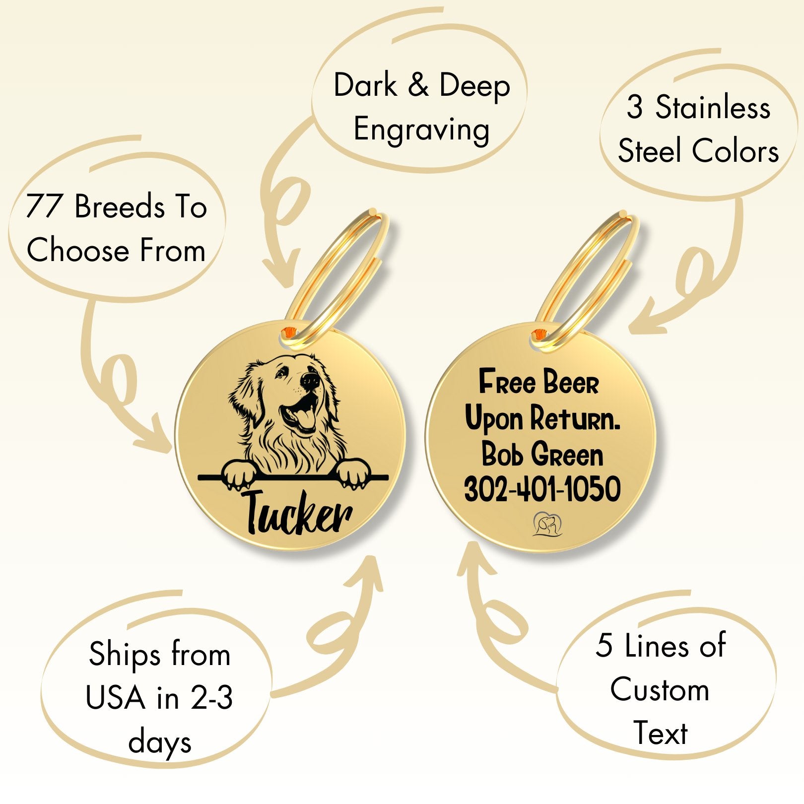 Breed Dog Tag - Personalized Breed Dog Tag (Chow Chow)
