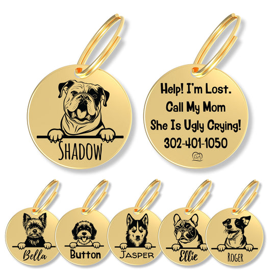 Breed Dog Tag - Personalized Breed Dog Tag (English Bulldog)
