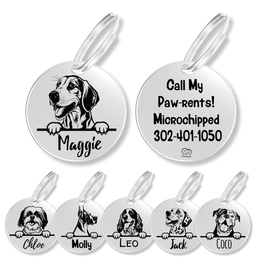 Breed Dog Tag - Personalized Breed Dog Tag (Foxhound)