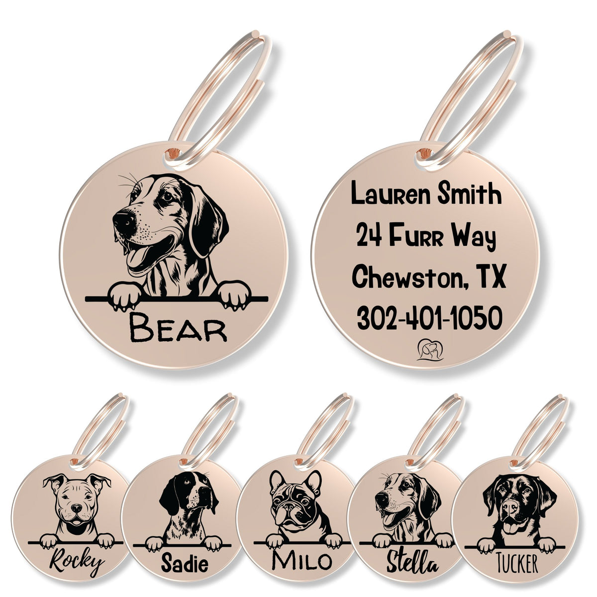 Breed Dog Tag - Personalized Breed Dog Tag (Foxhound)