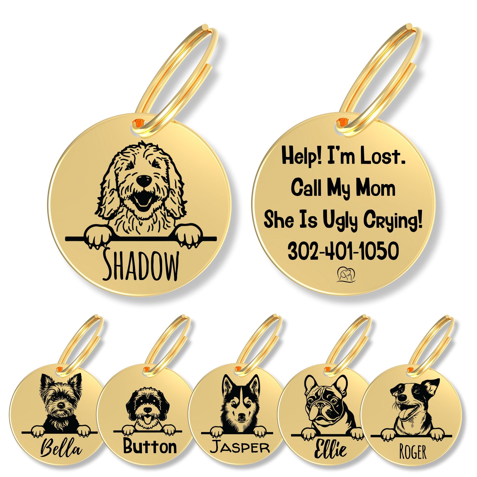 Breed Dog Tag - Personalized Breed Dog Tag (Golden Doodle)