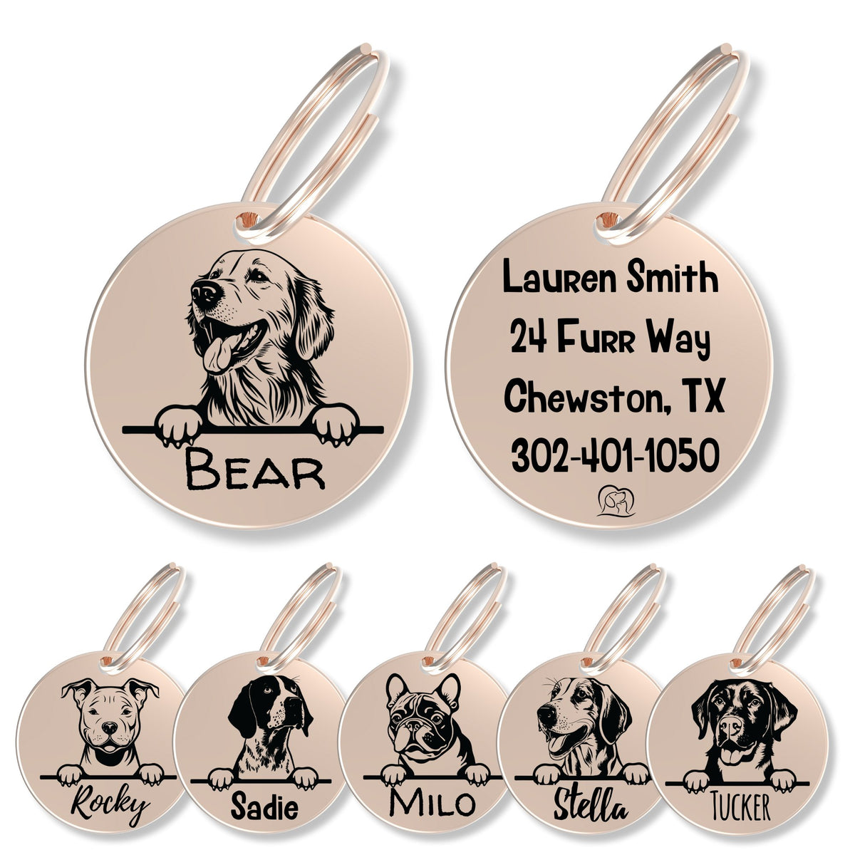 Breed Dog Tag - Personalized Breed Dog Tag (Golden Retriever)