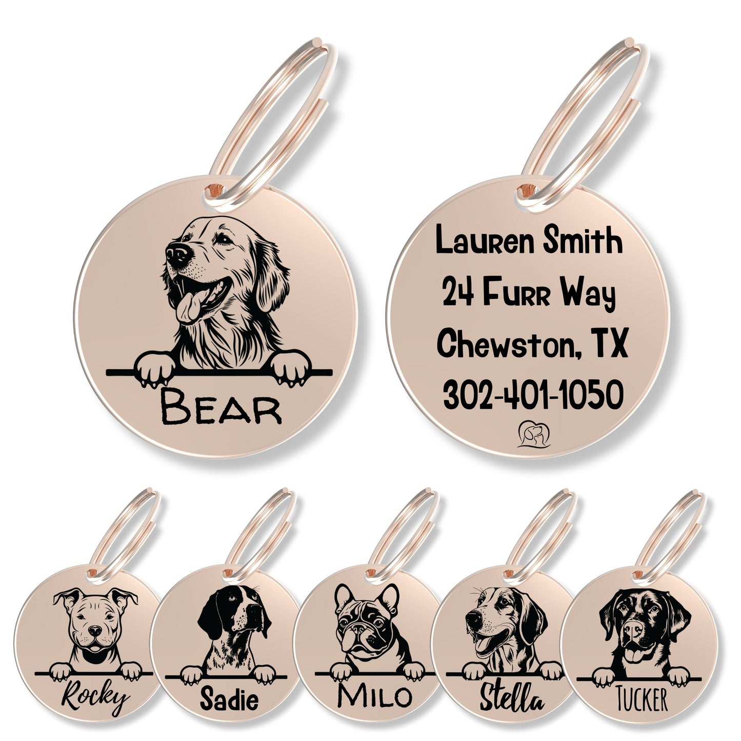Breed Dog Tag - Personalized Breed Dog Tag (Golden Retriever)