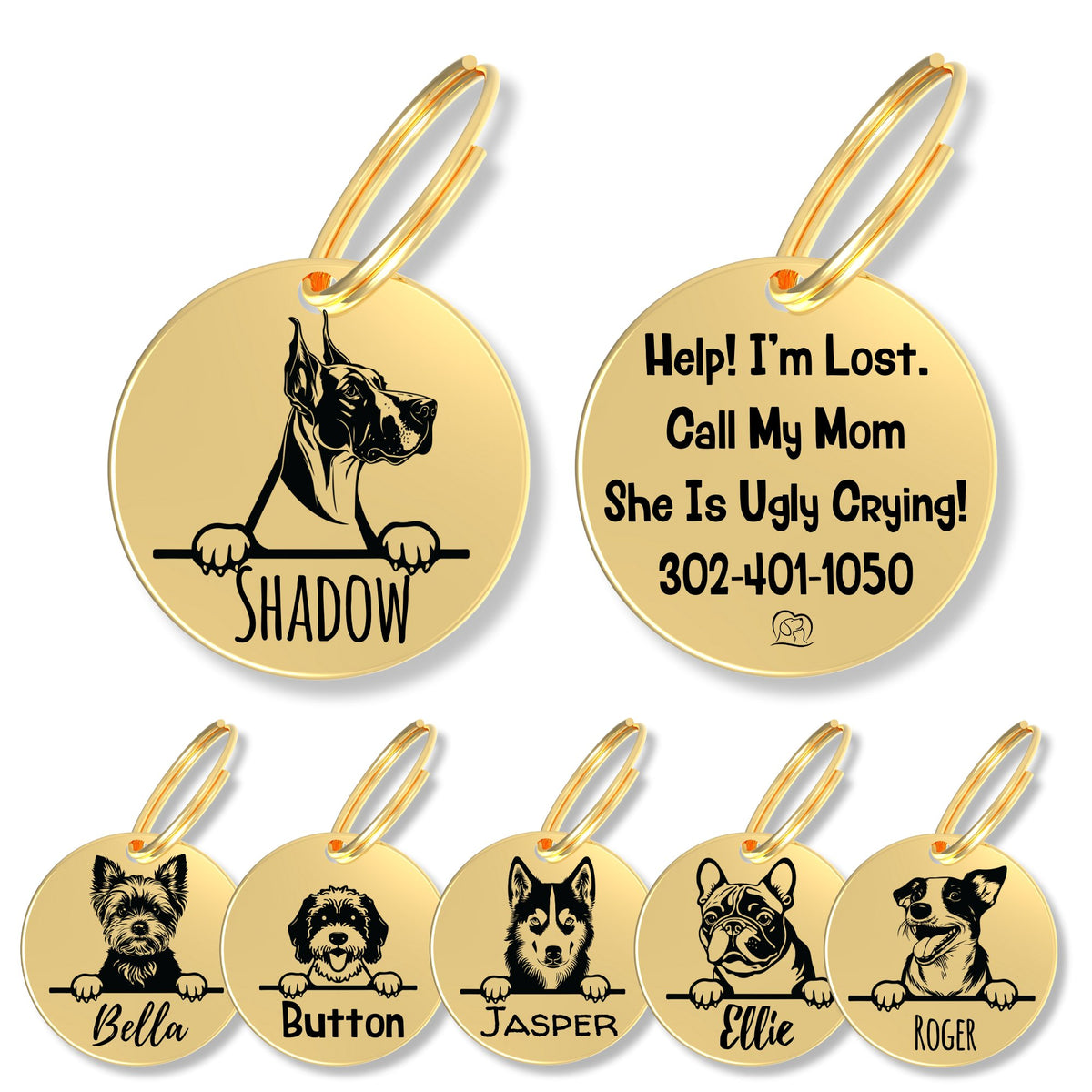 Breed Dog Tag - Personalized Breed Dog Tag (Great Dane)
