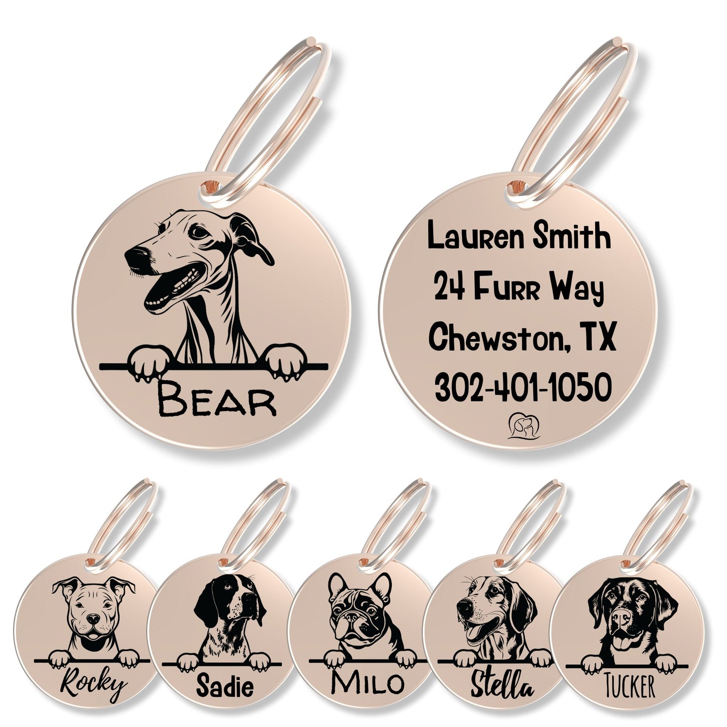 Breed Dog Tag - Personalized Breed Dog Tag (Greyhound)