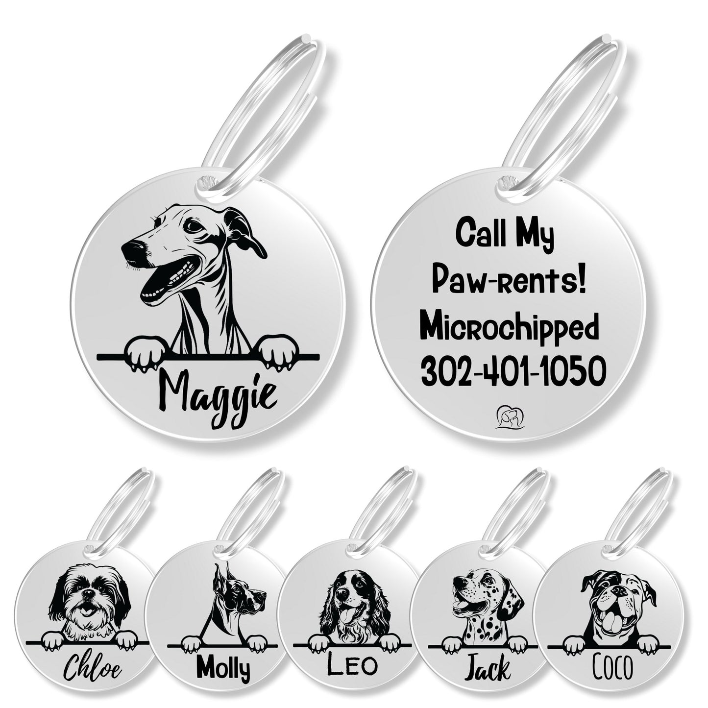 Breed Dog Tag - Personalized Breed Dog Tag (Greyhound)