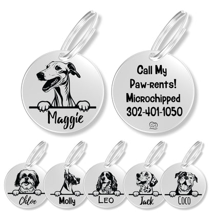 Breed Dog Tag - Personalized Breed Dog Tag (Greyhound)