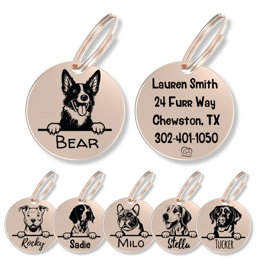 Breed Dog Tag - Personalized Breed Dog Tag (Keeshound)