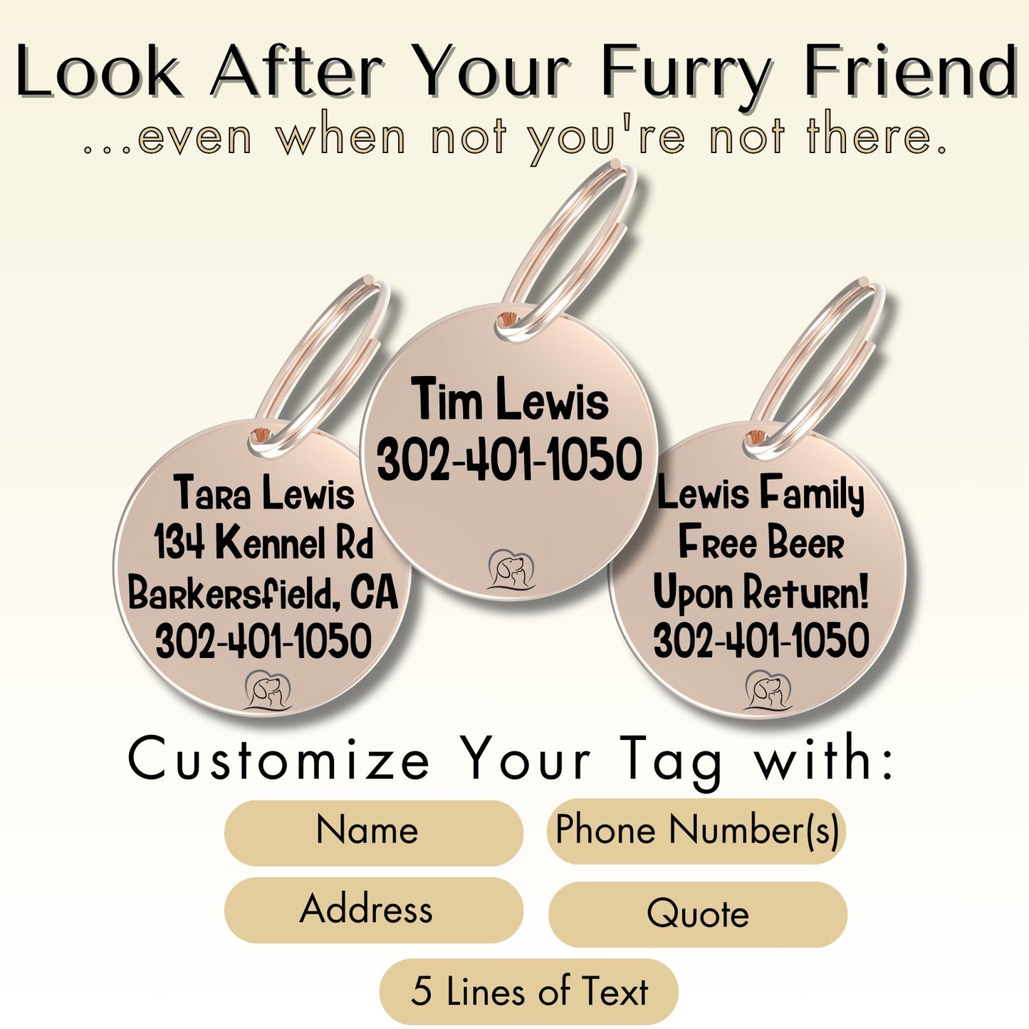 Breed Dog Tag - Personalized Breed Dog Tag (Keeshound)