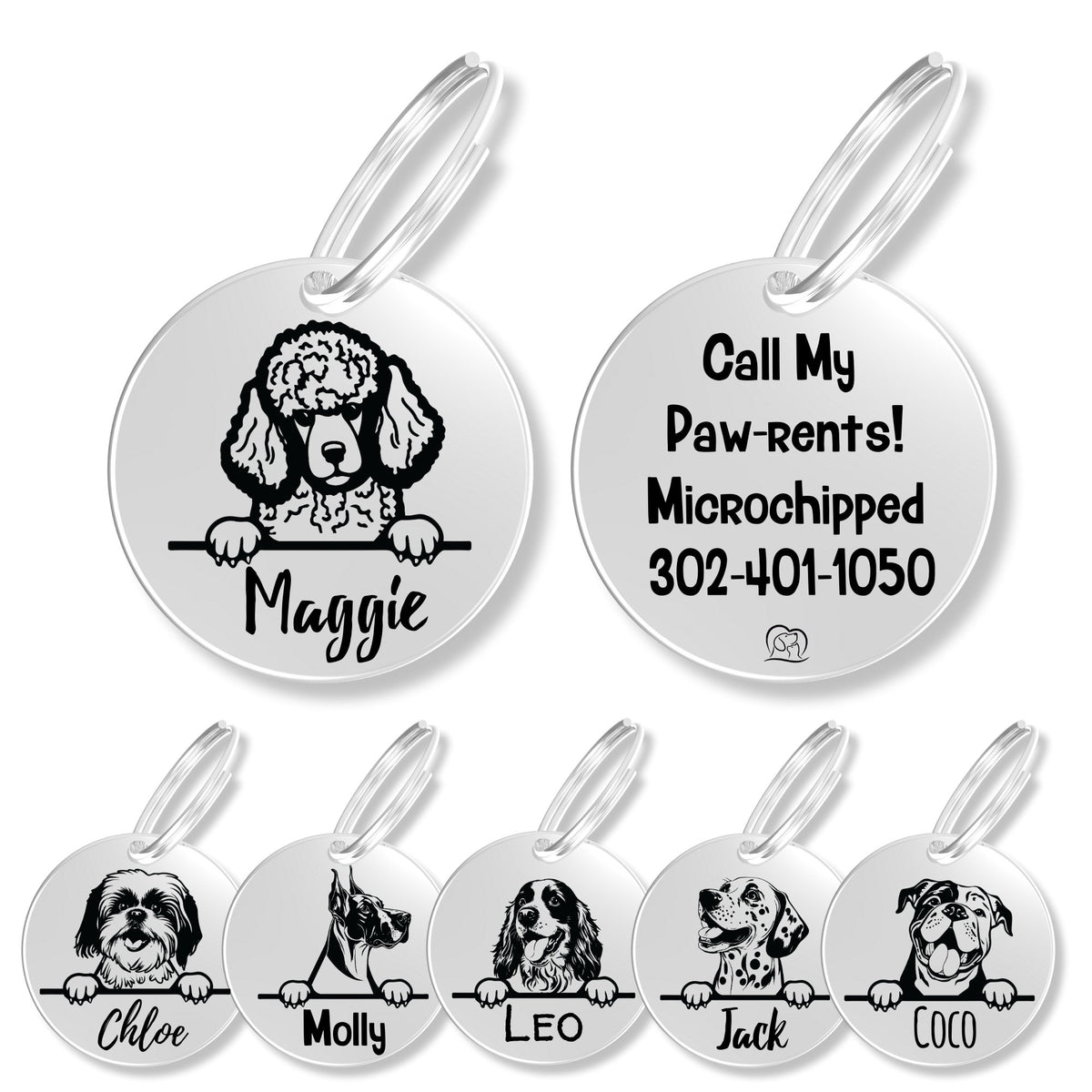 Breed Dog Tag - Personalized Breed Dog Tag (Poodle)