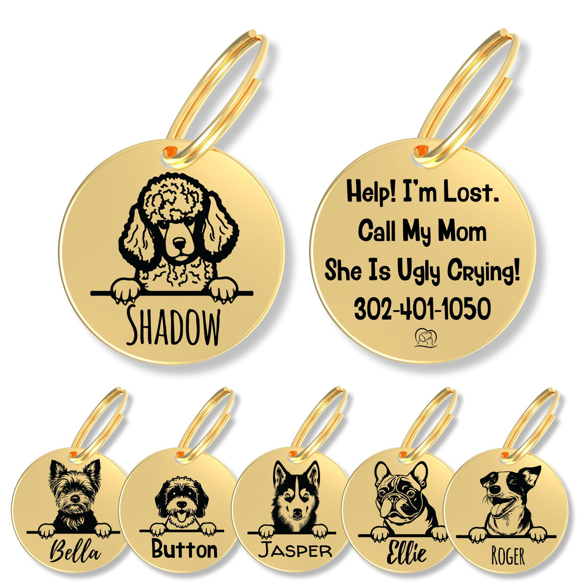 Breed Dog Tag - Personalized Breed Dog Tag (Poodle)
