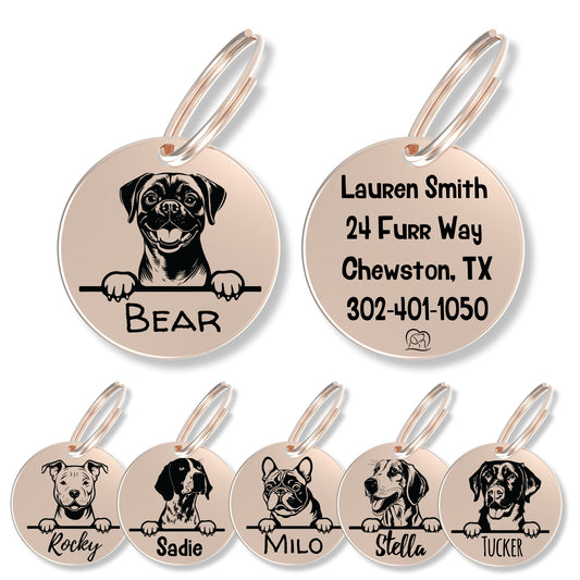 Breed Dog Tag - Personalized Breed Dog Tag (Puggle)