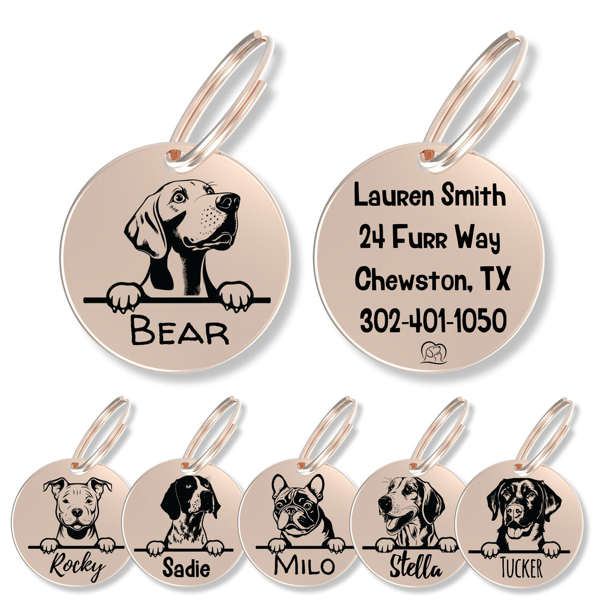 Breed Dog Tag - Personalized Breed Dog Tag (Weimaraner)