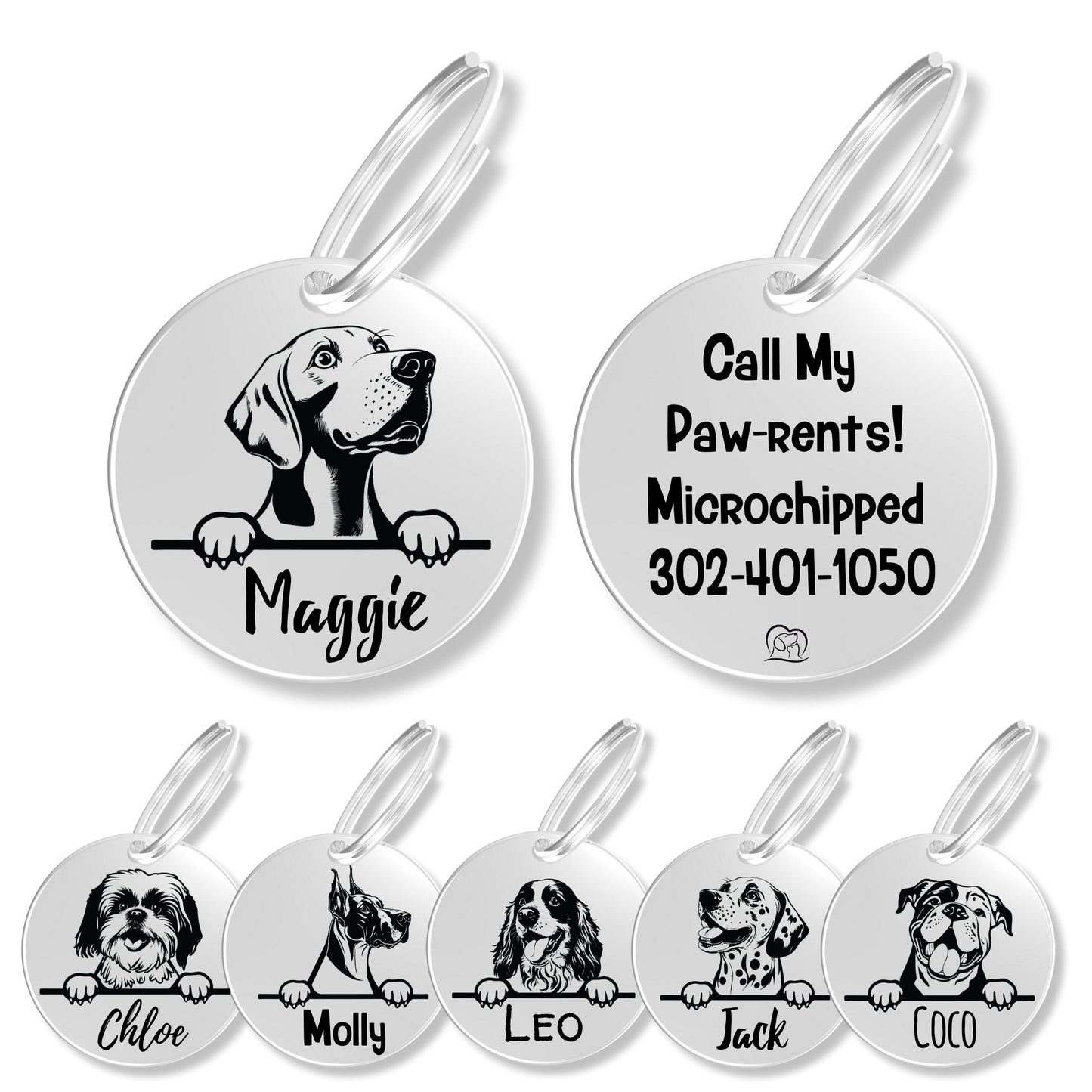 Breed Dog Tag - Personalized Breed Dog Tag (Weimaraner)