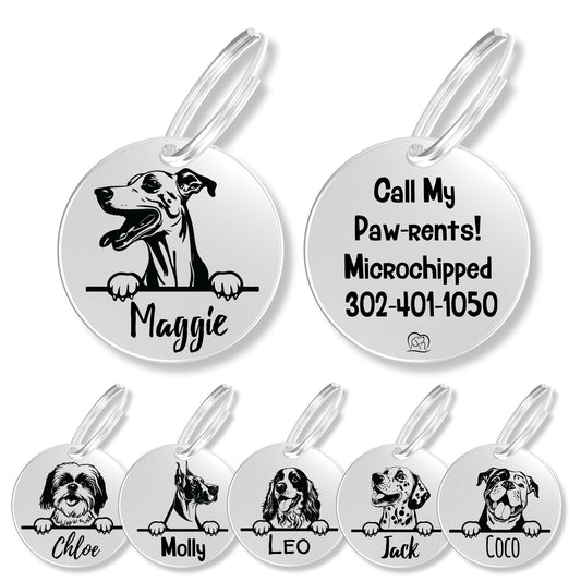 Breed Dog Tag - Personalized Breed Dog Tag (Whippet)