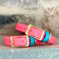 Collars - Pink Dog Collars - Waterproof, Stylish and Smell Free (Pink, Teal)