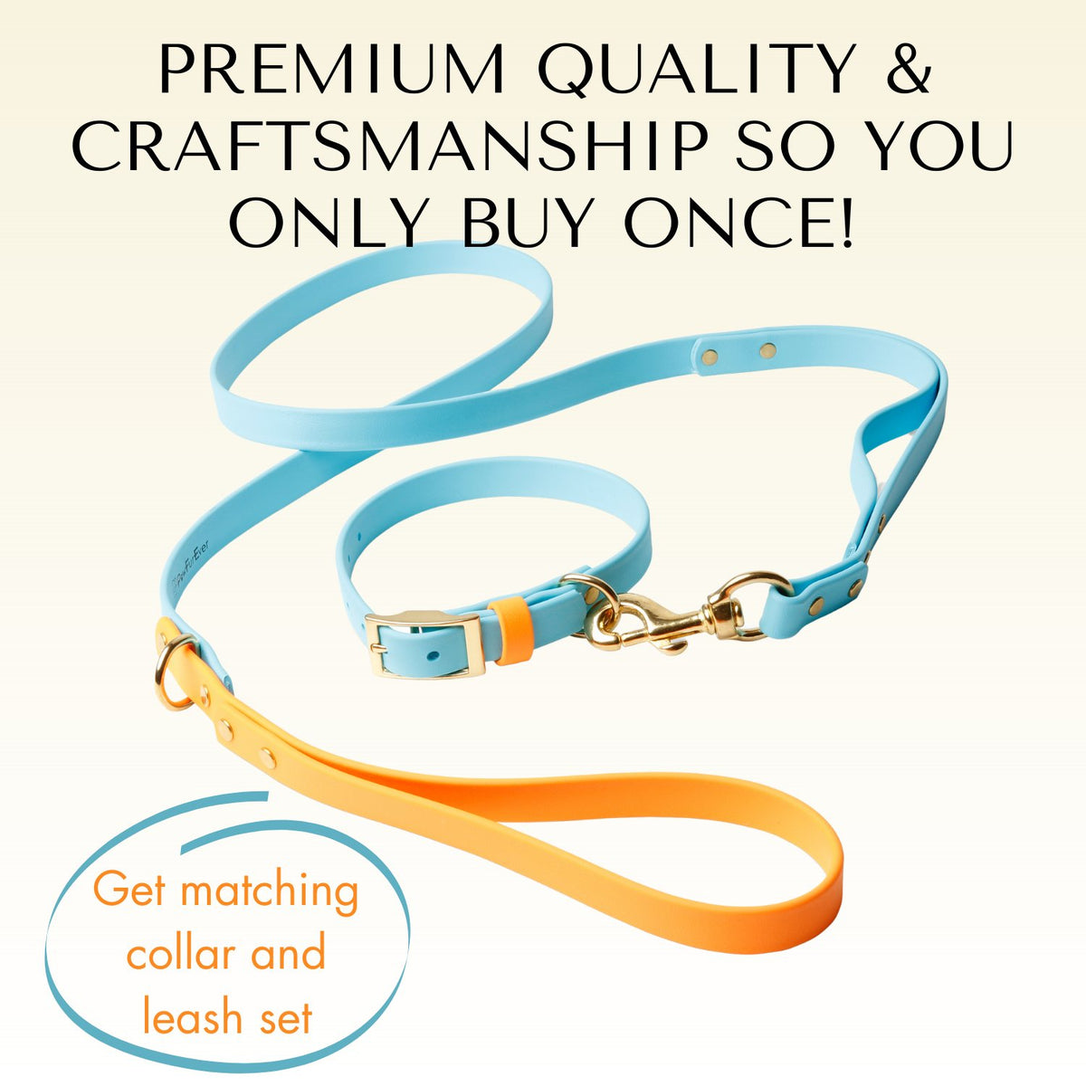 Collars - Waterproof Blue & Orange Dog Collars - Stylish and Smell Free (Blue, Orange)