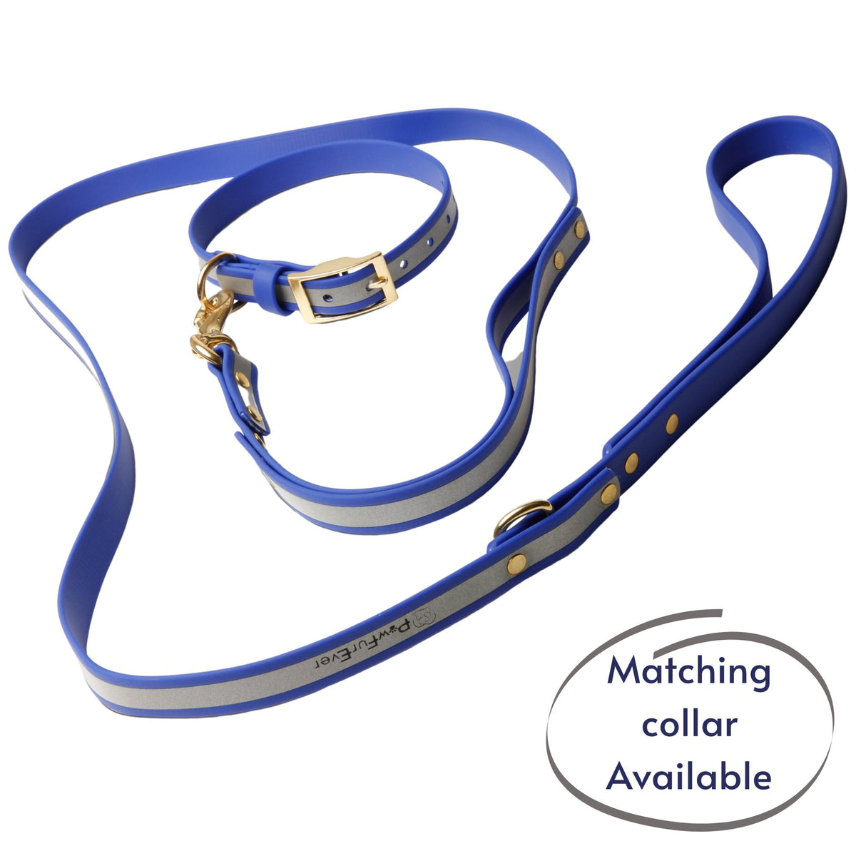 Leashes - Biothane Dog Leashes (Blue - Reflective)