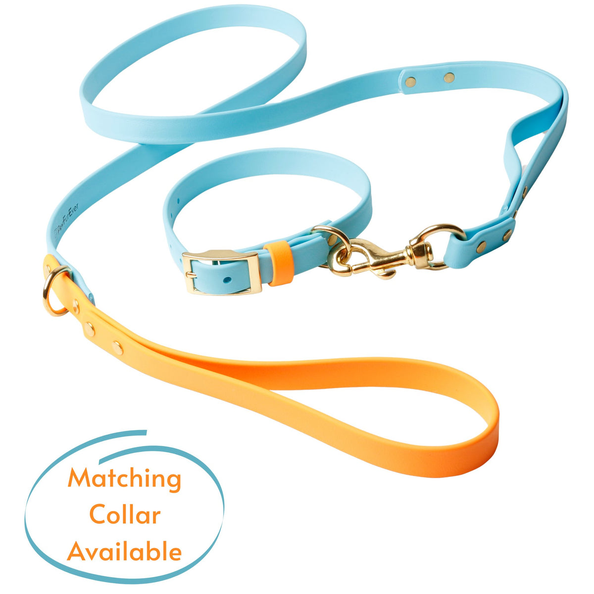 Leashes - Biothane Dog Leashes (Blue/Orange)
