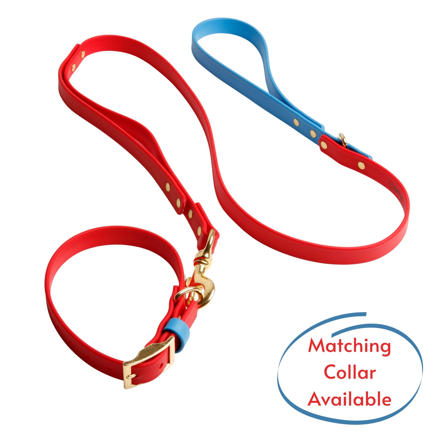 Leashes - Biothane Dog Leashes (Red/Blue)