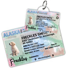 Alaska Driver License Dog Tag with Your Pet's Photo