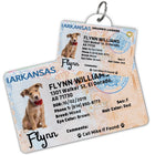Arkansas Driver License Dog Tag with Your Pet's Photo