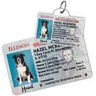 Illinois Driver License Dog Tag with Your Pet's Photo